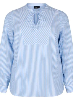 Gestreifte Bluse mit Bindedetail
