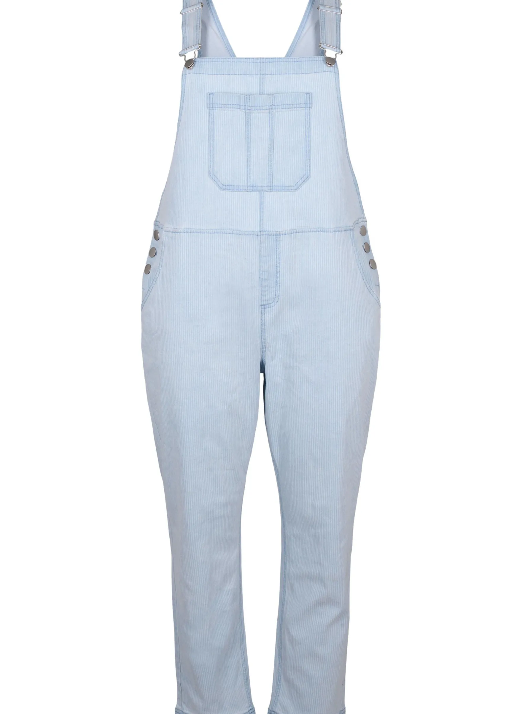 Gestreifte Jeans-Latzhosen