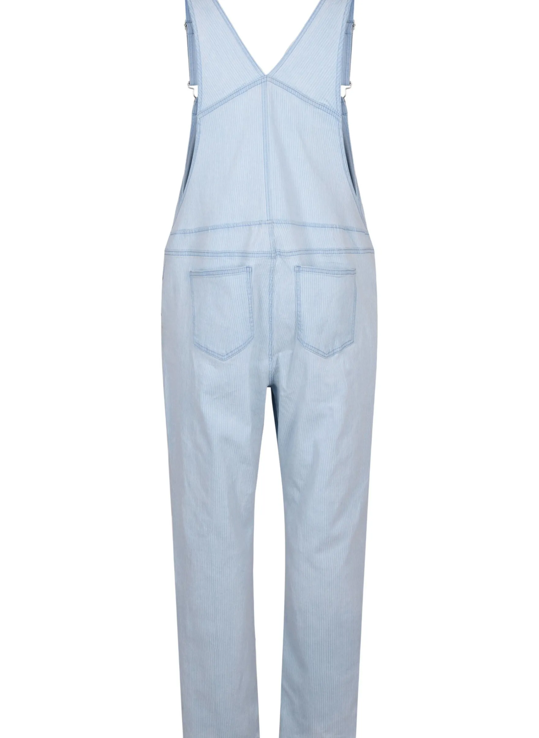 Gestreifte Jeans-Latzhosen