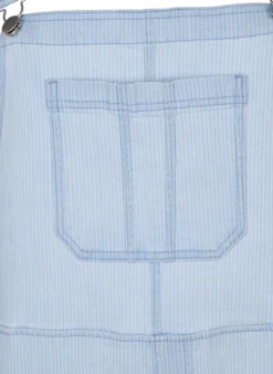 Gestreifte Jeans-Latzhosen