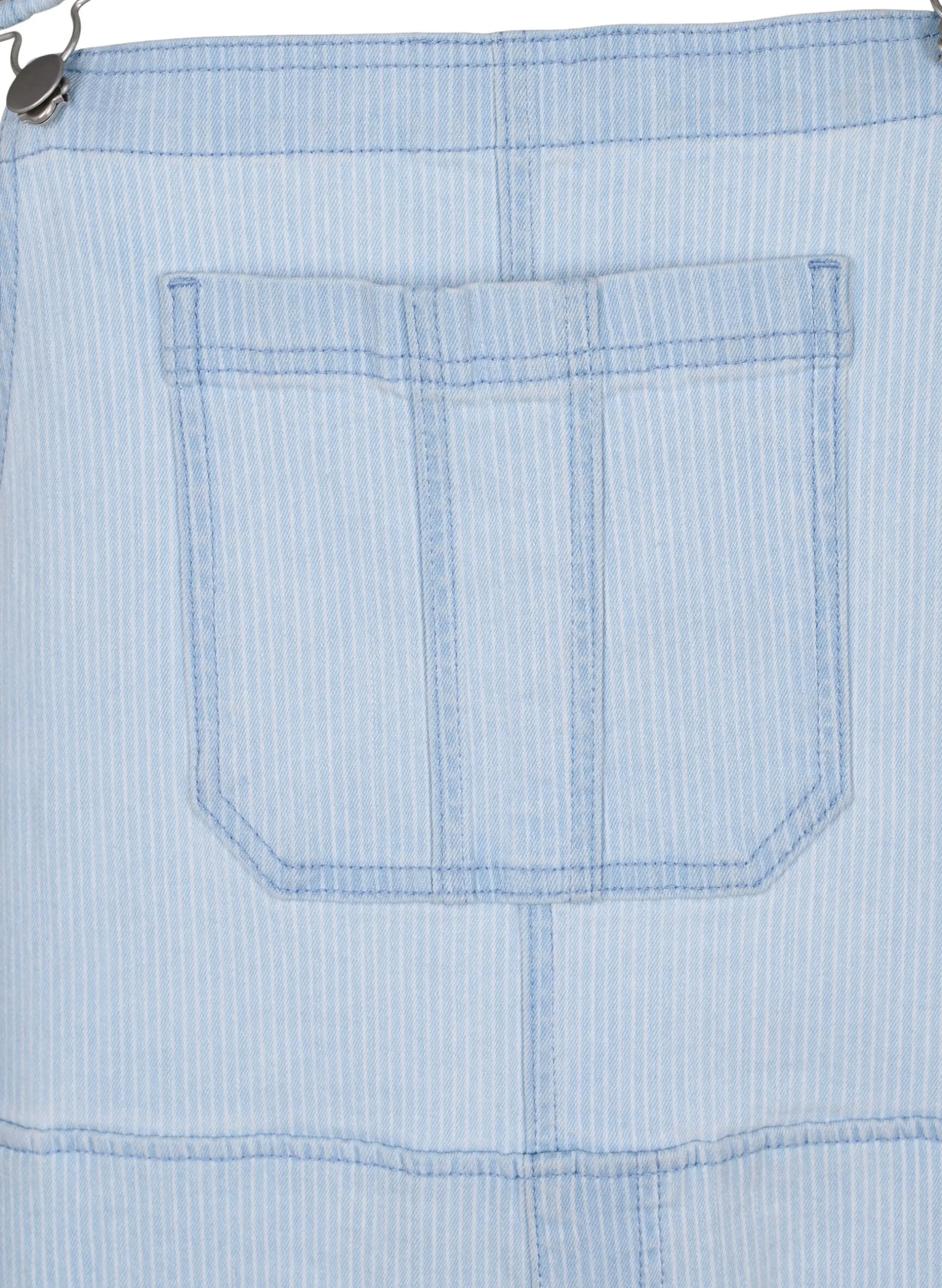 Gestreifte Jeans-Latzhosen
