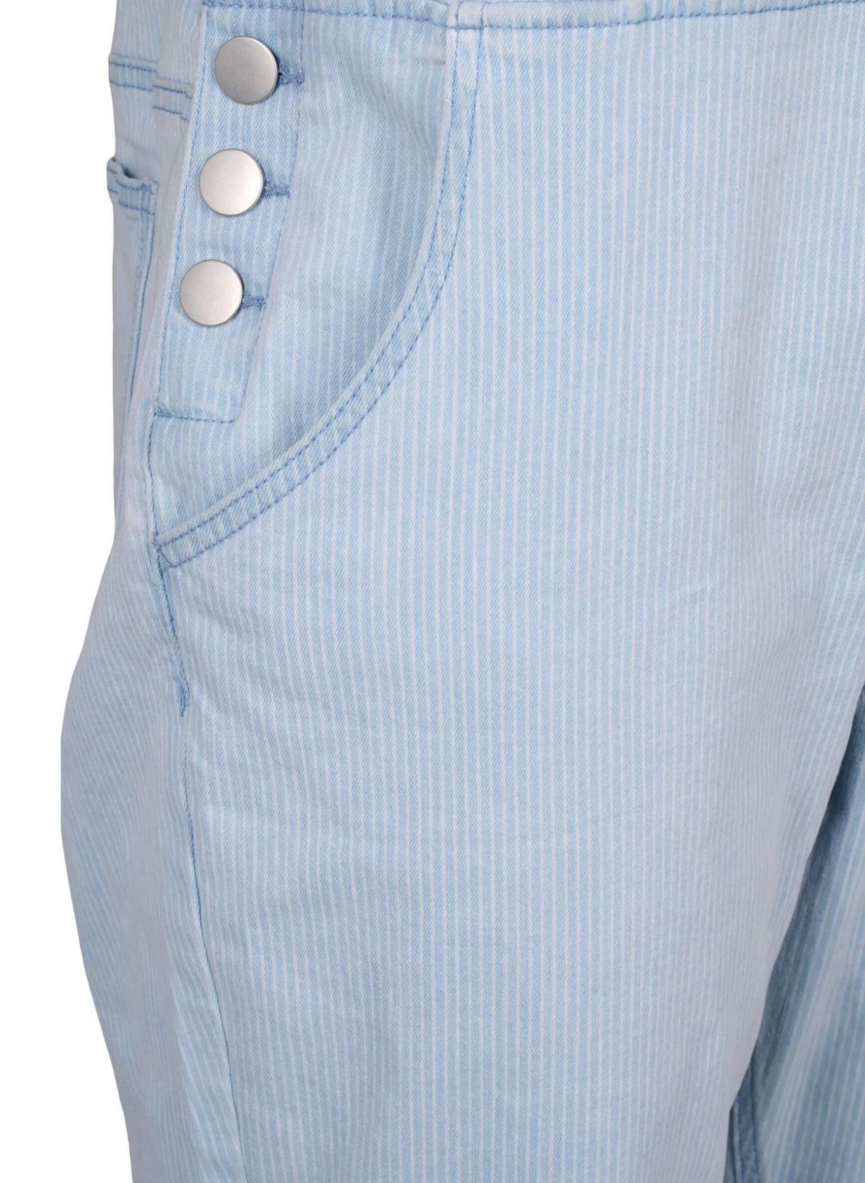 Gestreifte Jeans-Latzhosen
