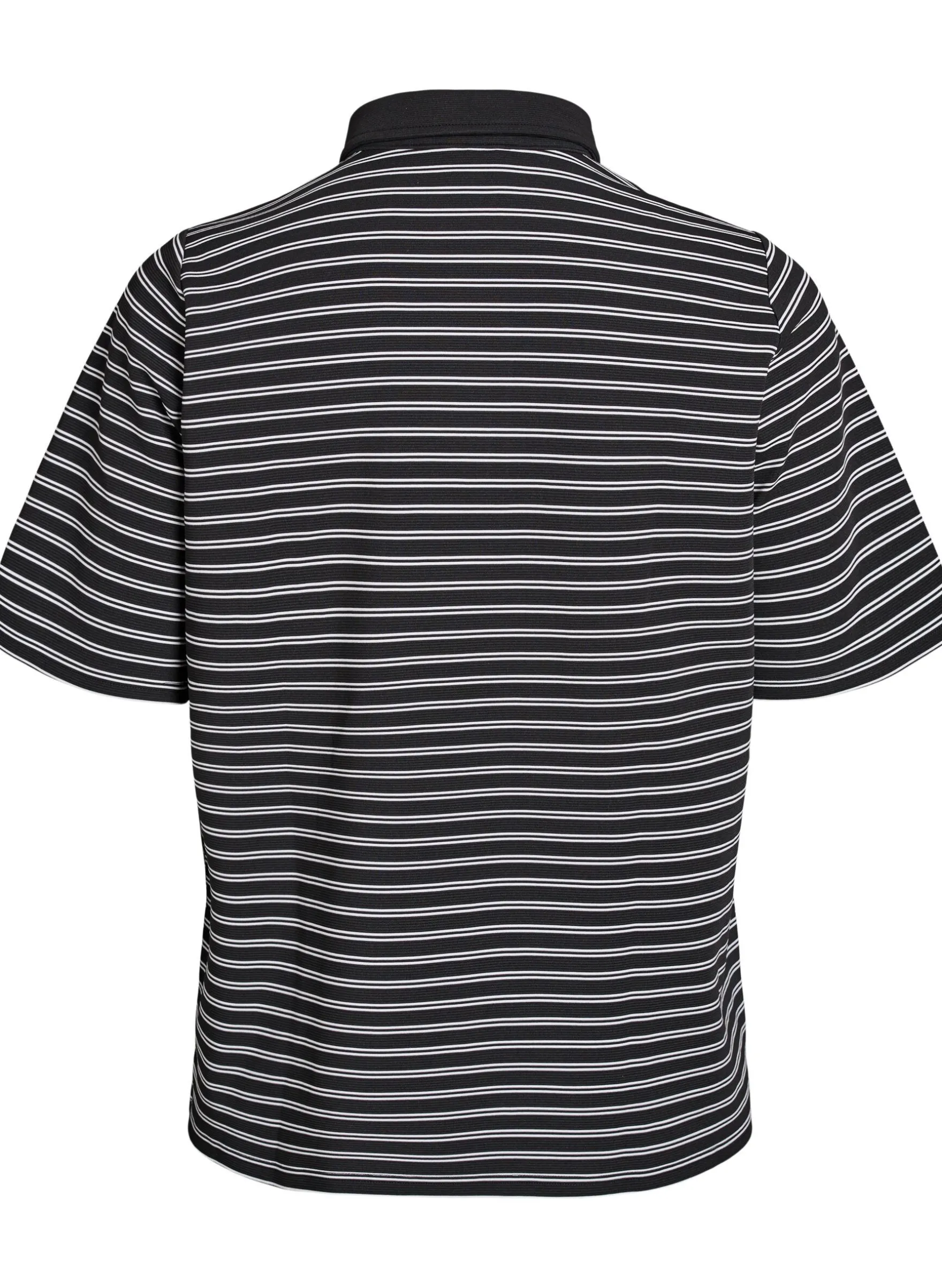 Gestreiftes Poloshirt mit kurzen Ärmeln und Knöpfen