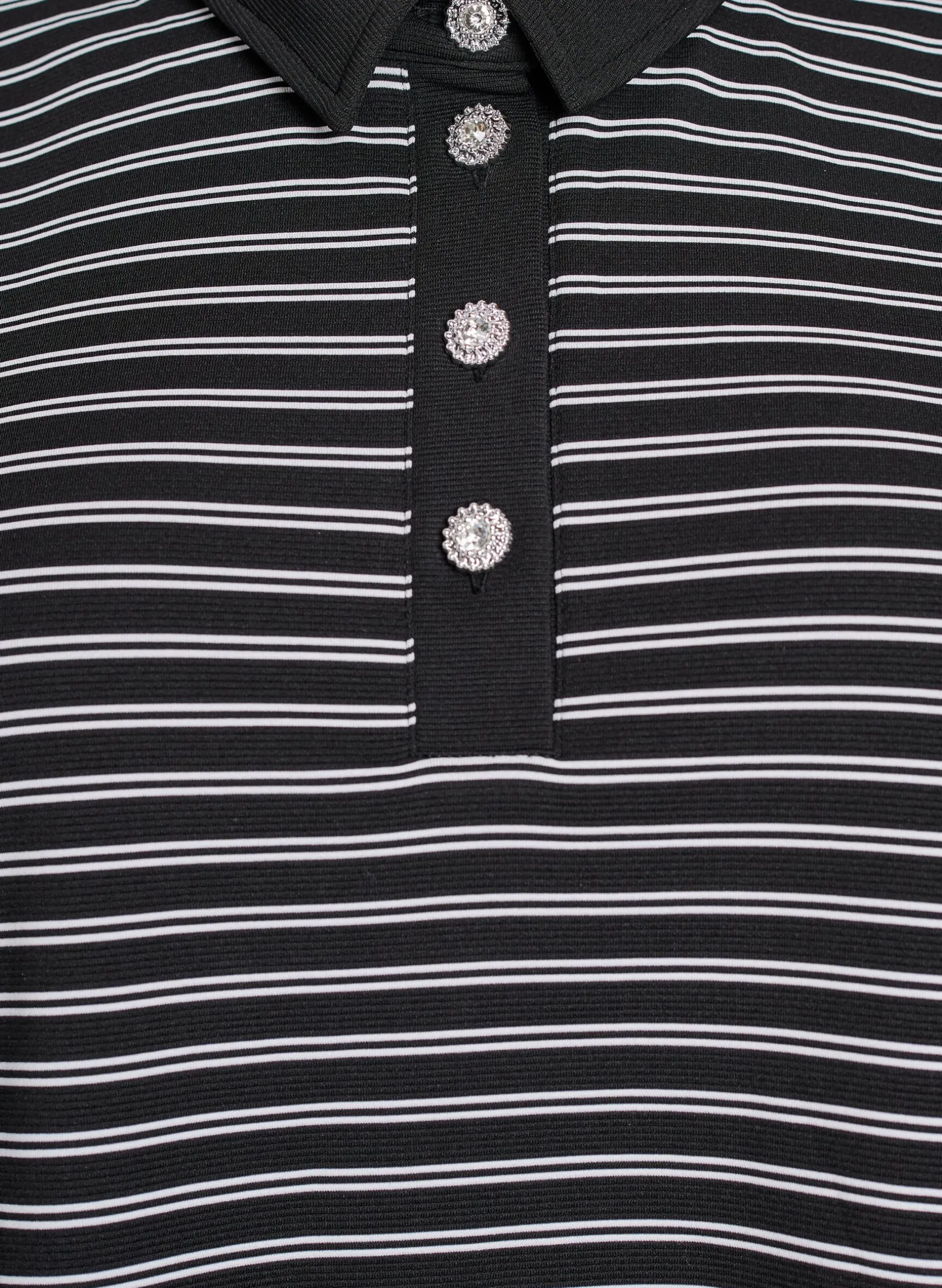 Gestreiftes Poloshirt mit kurzen Ärmeln und Knöpfen