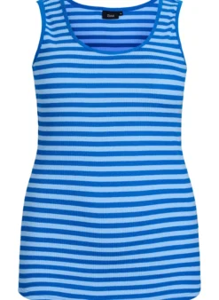 Gestreiftes Tanktop mit Rippenstruktur