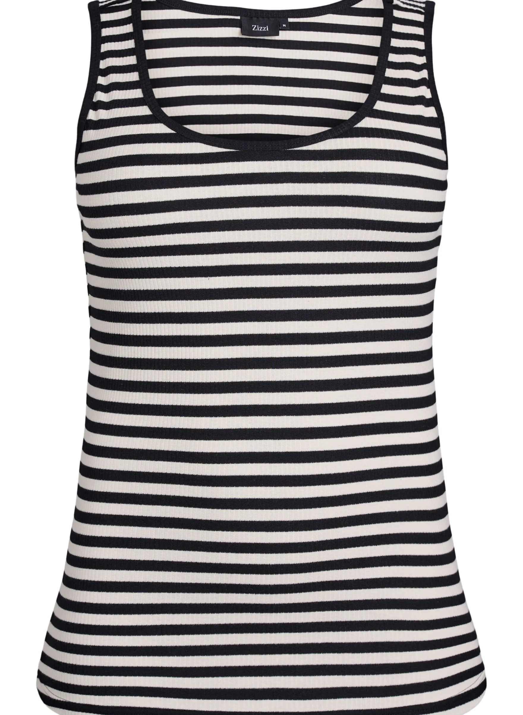 Gestreiftes Tanktop mit Rippenstruktur
