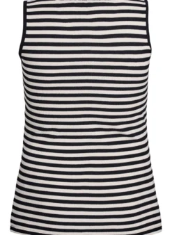 Gestreiftes Tanktop mit Rippenstruktur