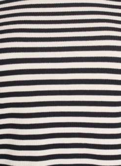 Gestreiftes T-Shirt mit gerippter Struktur