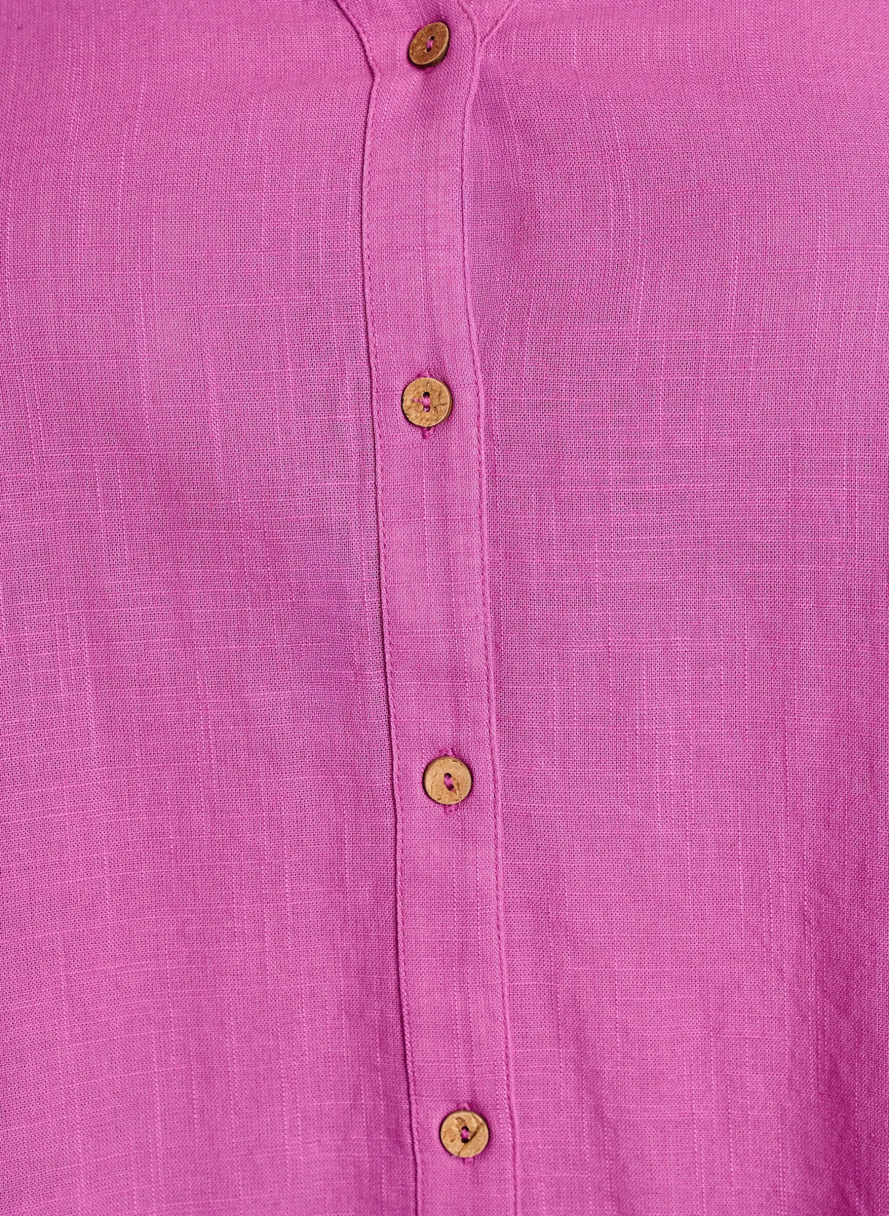 Hemdbluse aus Baumwolle mit V-Ausschnitt