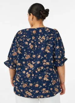 Hemdbluse mit 1/2-Ärmeln