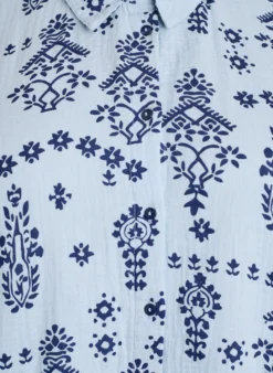 Hemdbluse mit 3/4-Ärmeln