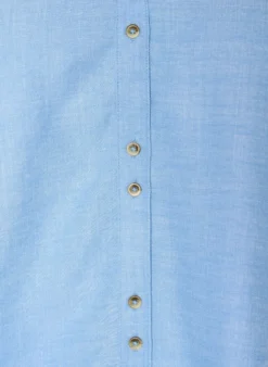 Hemdbluse mit V-Ausschnitt und kurzen Ärmeln