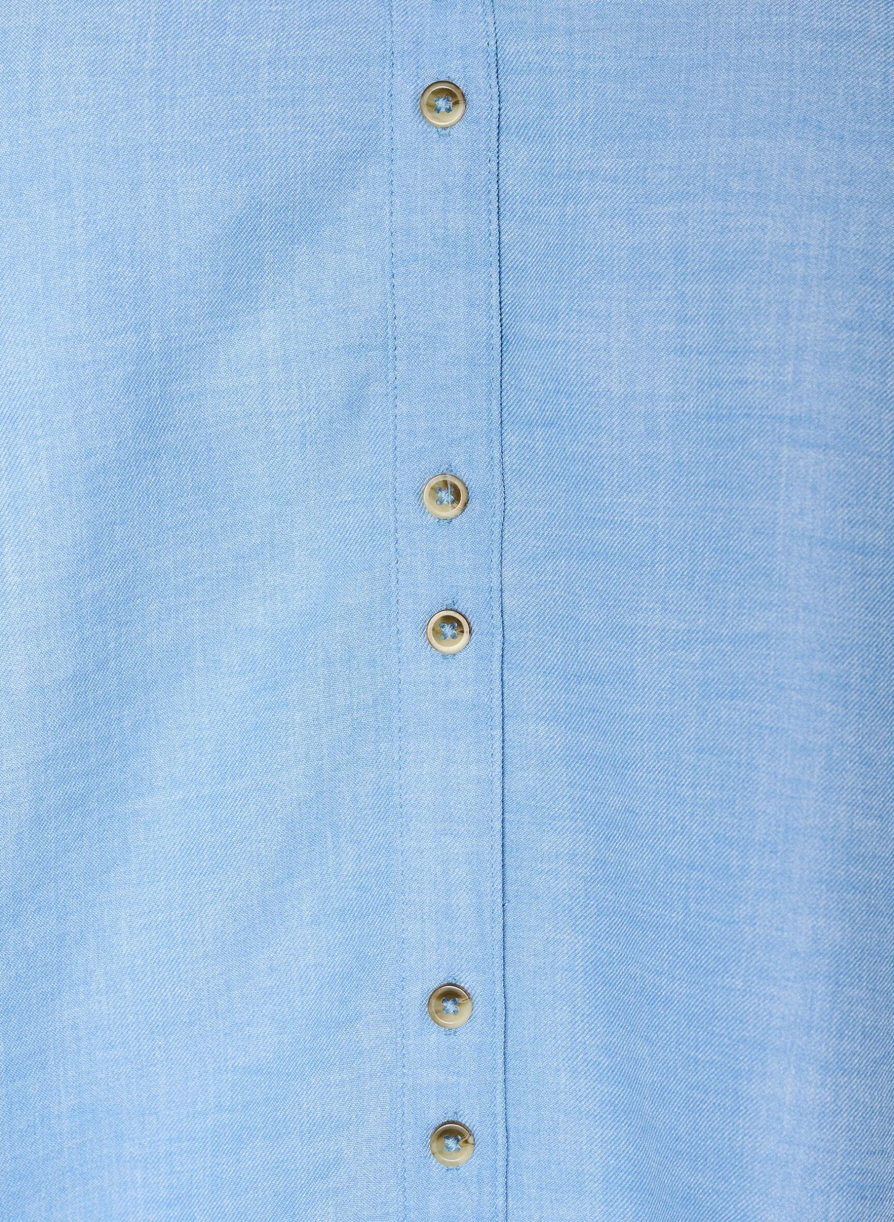 Hemdbluse mit V-Ausschnitt und kurzen Ärmeln