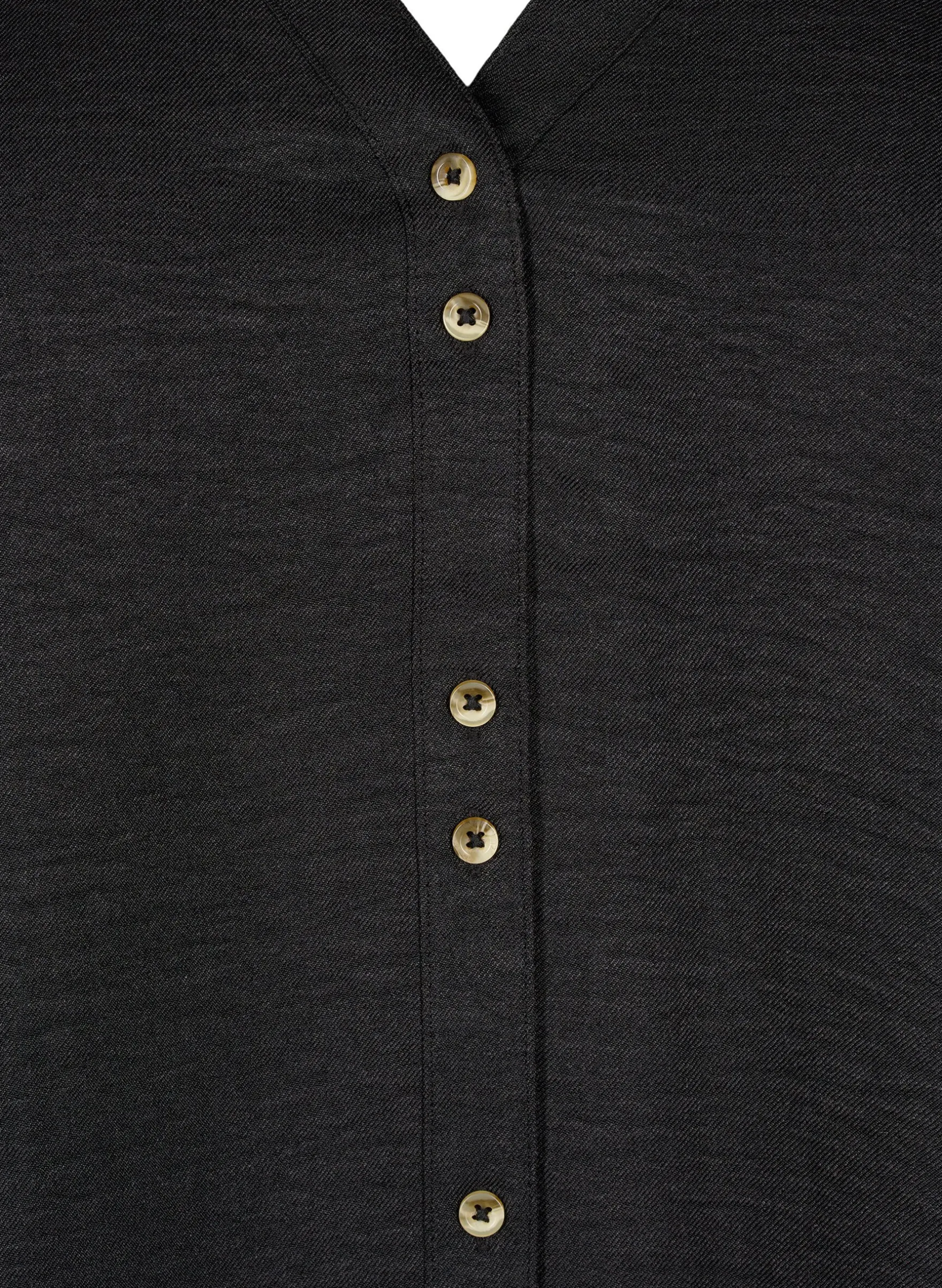 Hemdbluse mit V-Ausschnitt und kurzen Ärmeln