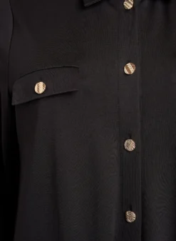 Hemdblusenkleid mit Zierknöpfen