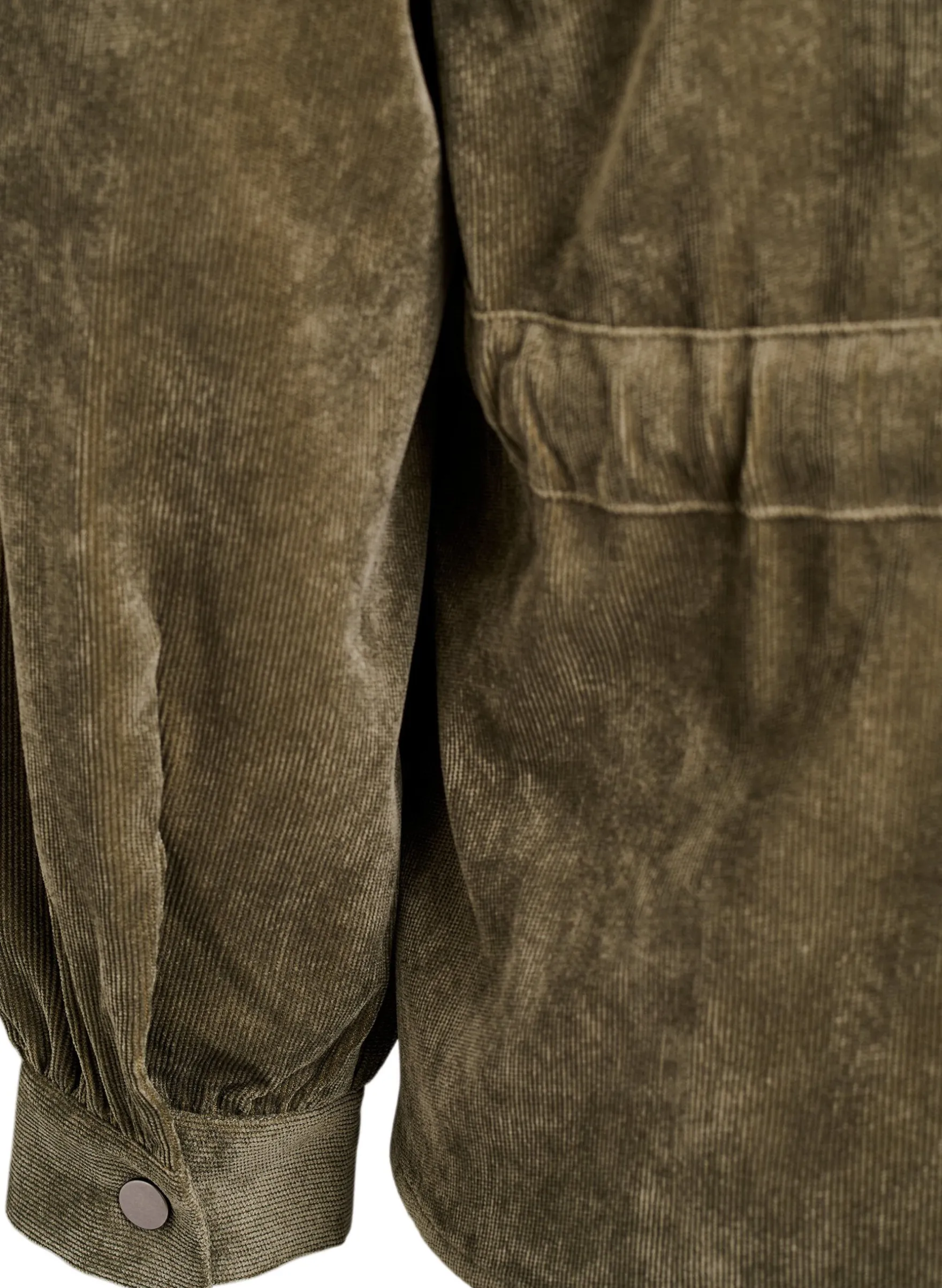 Hemdjacke aus Cord mit Bindegürtel und Taschen