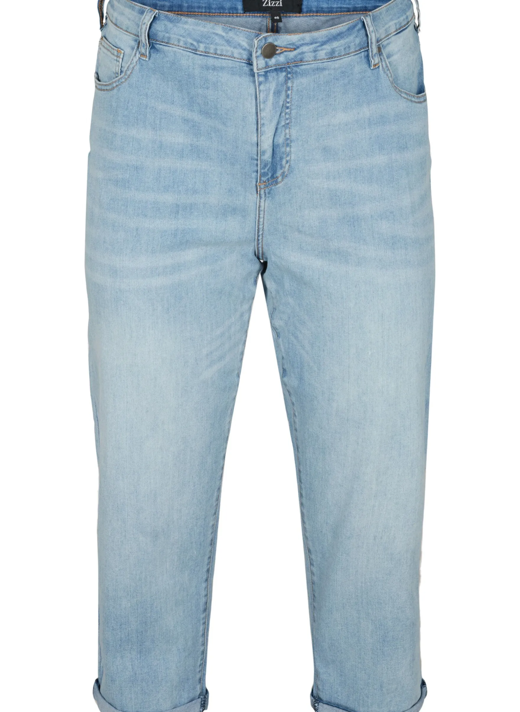 Hochgekrempelte 7/8-Jeans mit hoher Taille