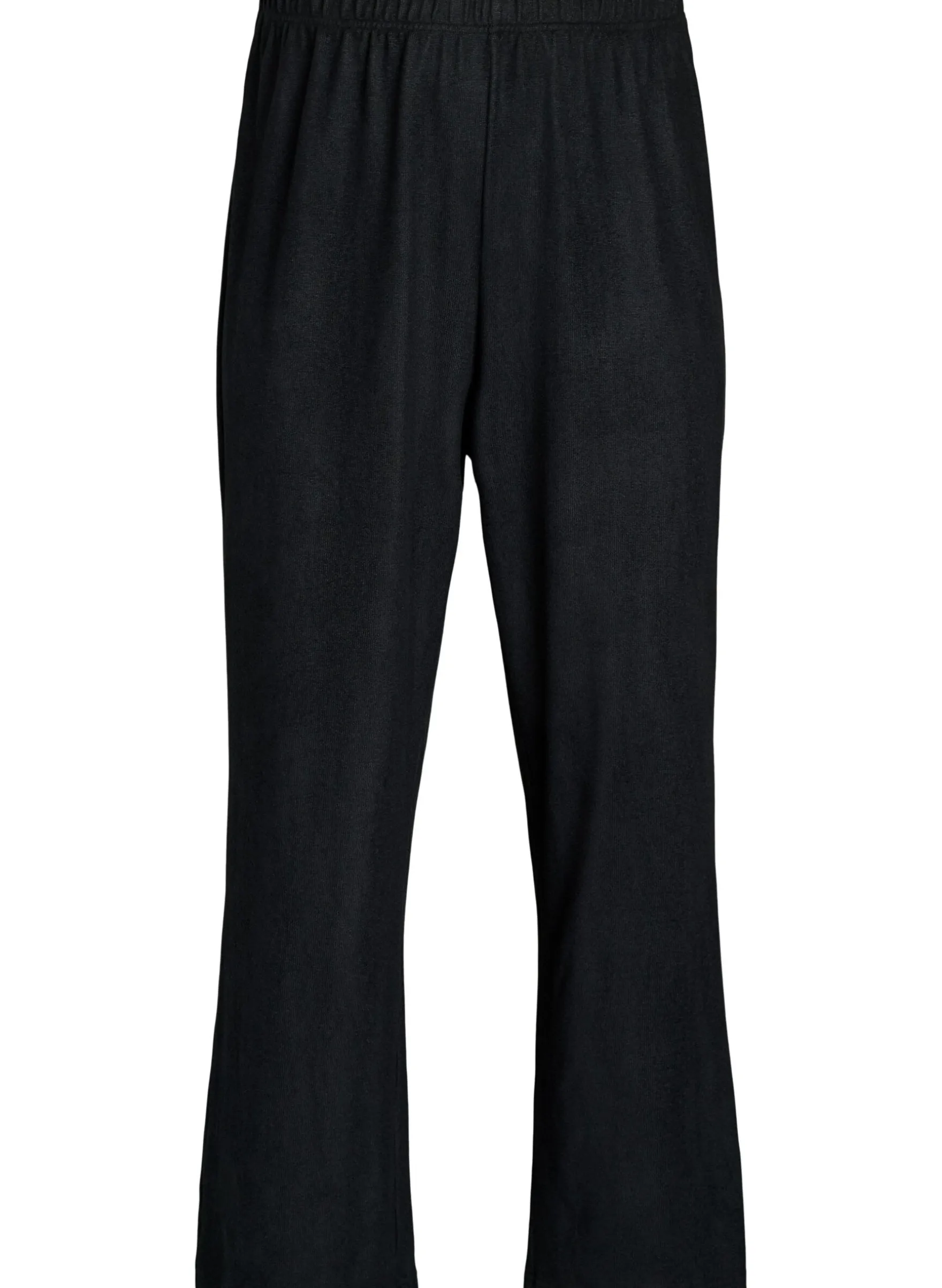 Hoch taillierte Hose aus Jersey mit weitem Bein