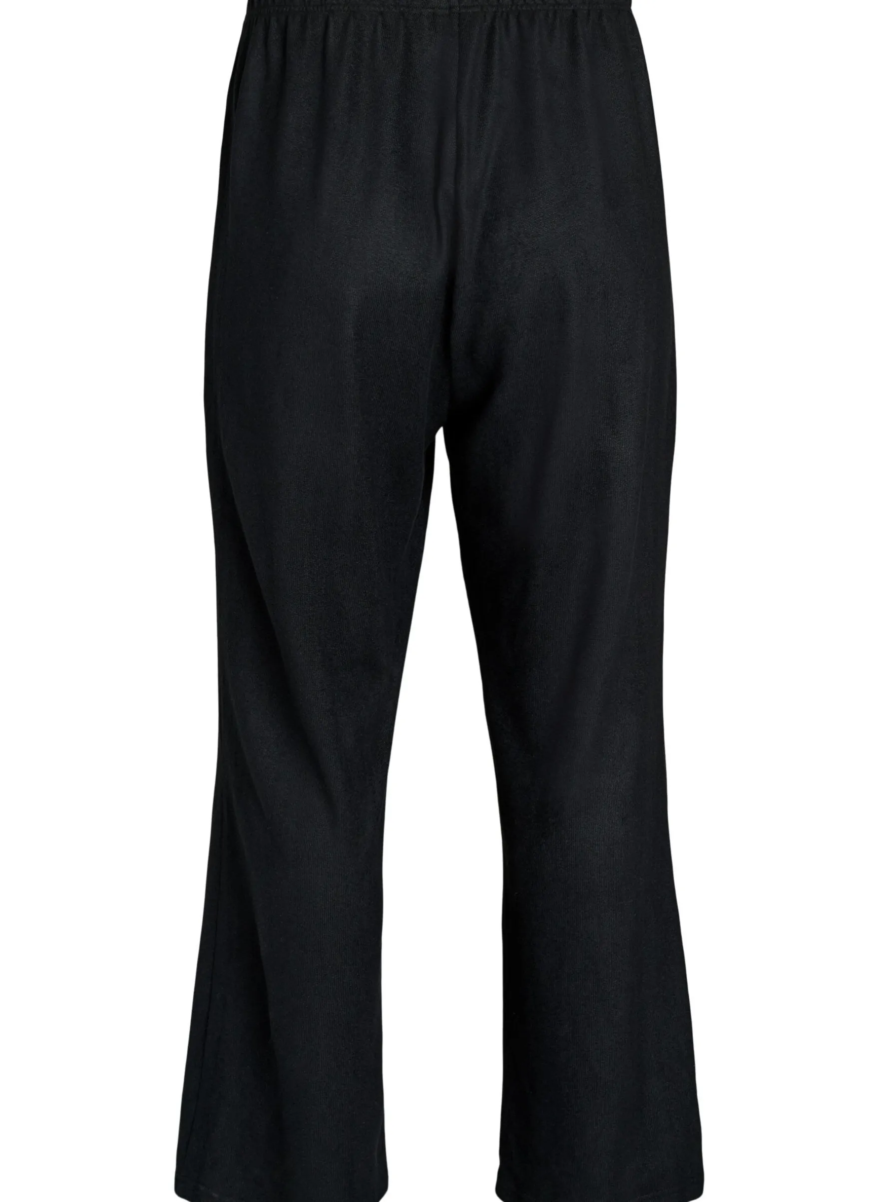 Hoch taillierte Hose aus Jersey mit weitem Bein