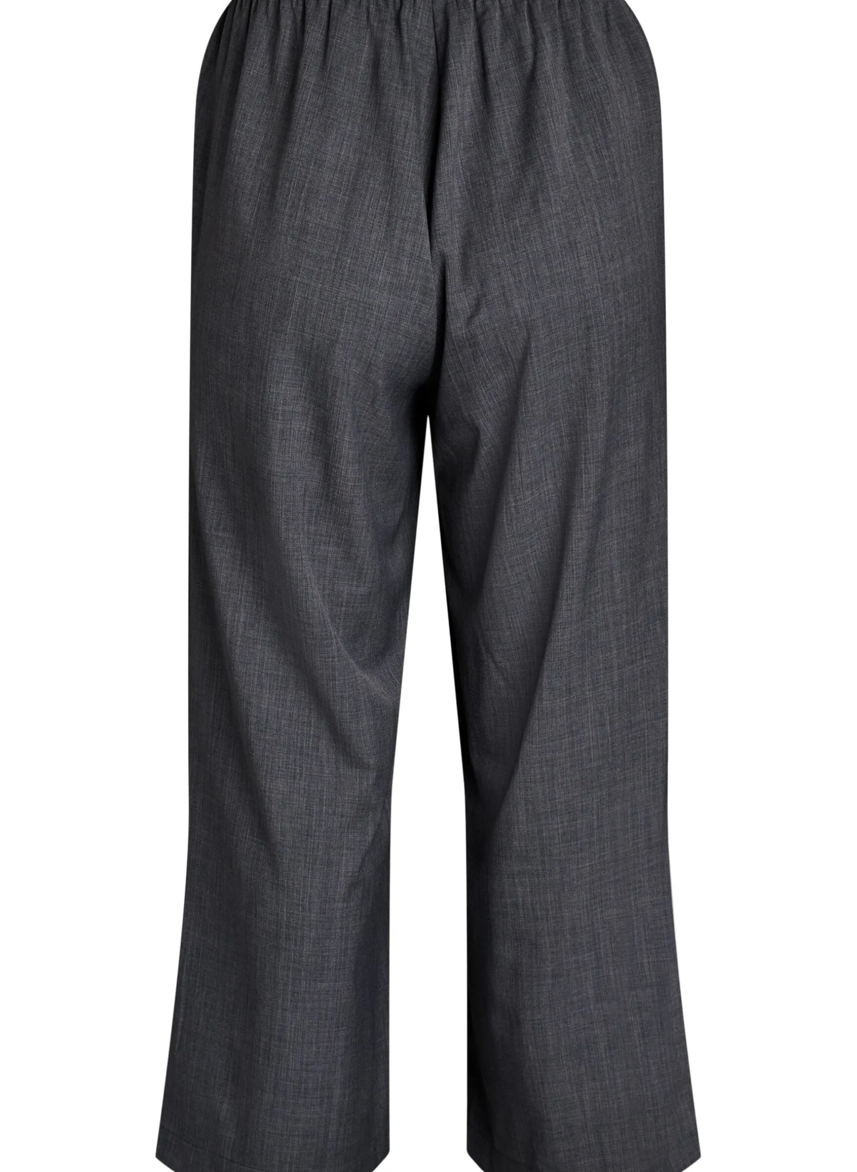 Hoch taillierte Hose mit weiten Beinen