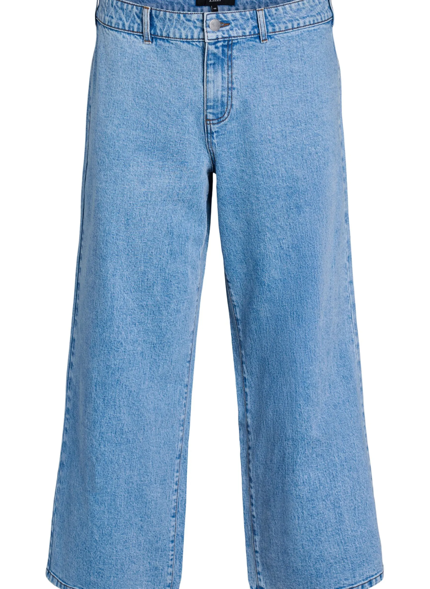 Hoch taillierte Jeans mit weitem Bein