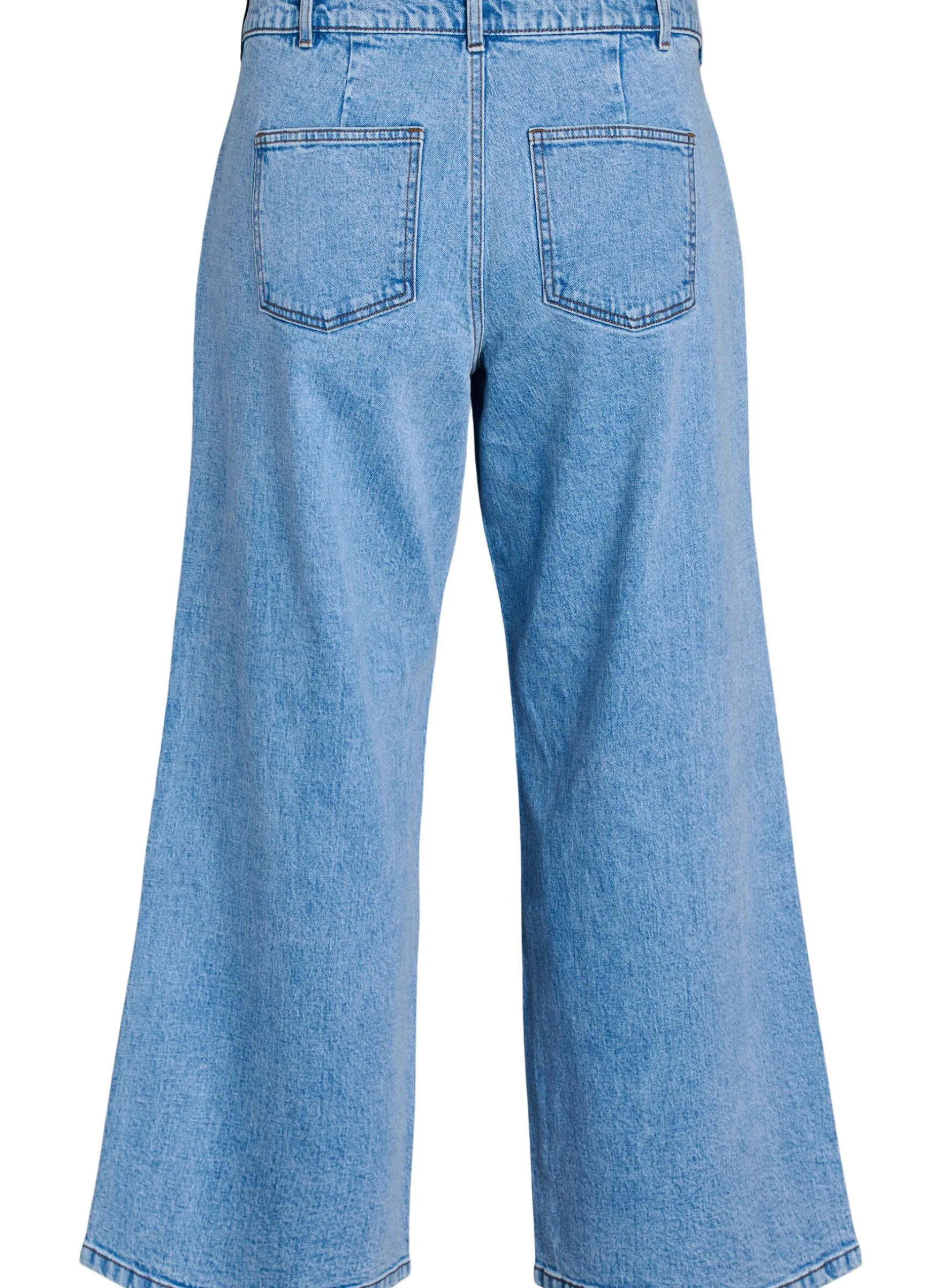 Hoch taillierte Jeans mit weitem Bein