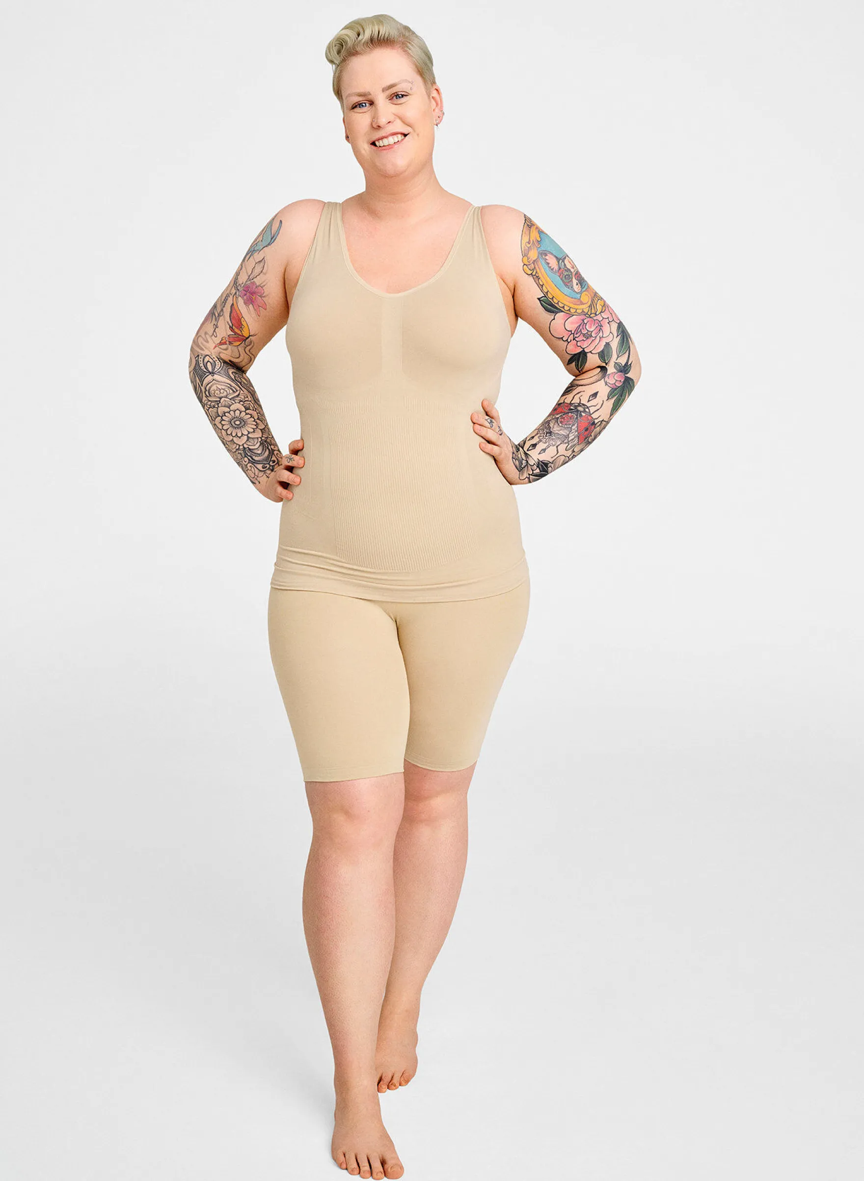 Hochtaillierte Shapewear Shorts