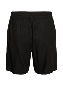 Hoch taillierte Shorts aus Leinen und Viskose