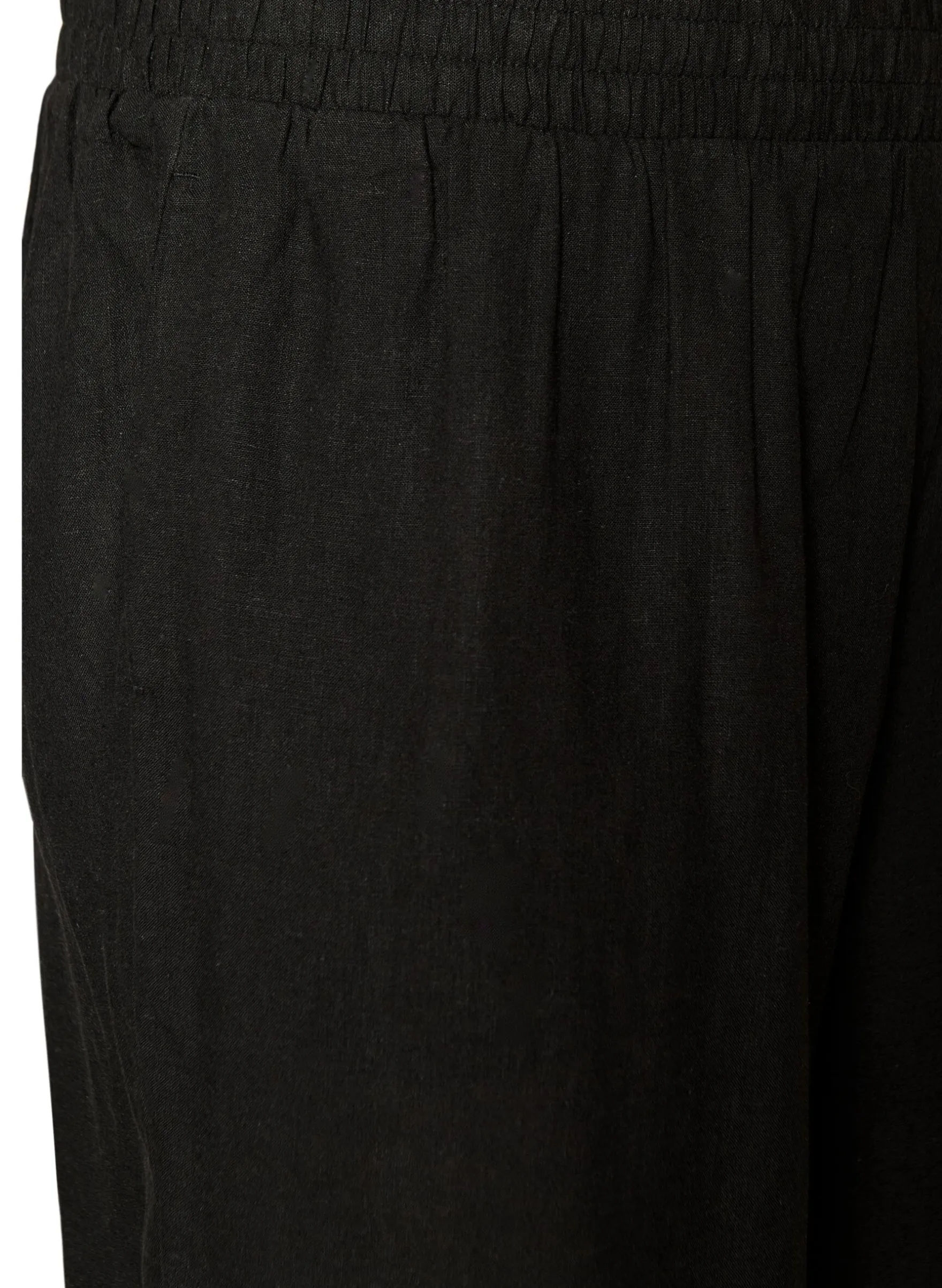 Hoch taillierte Shorts aus Leinen und Viskose