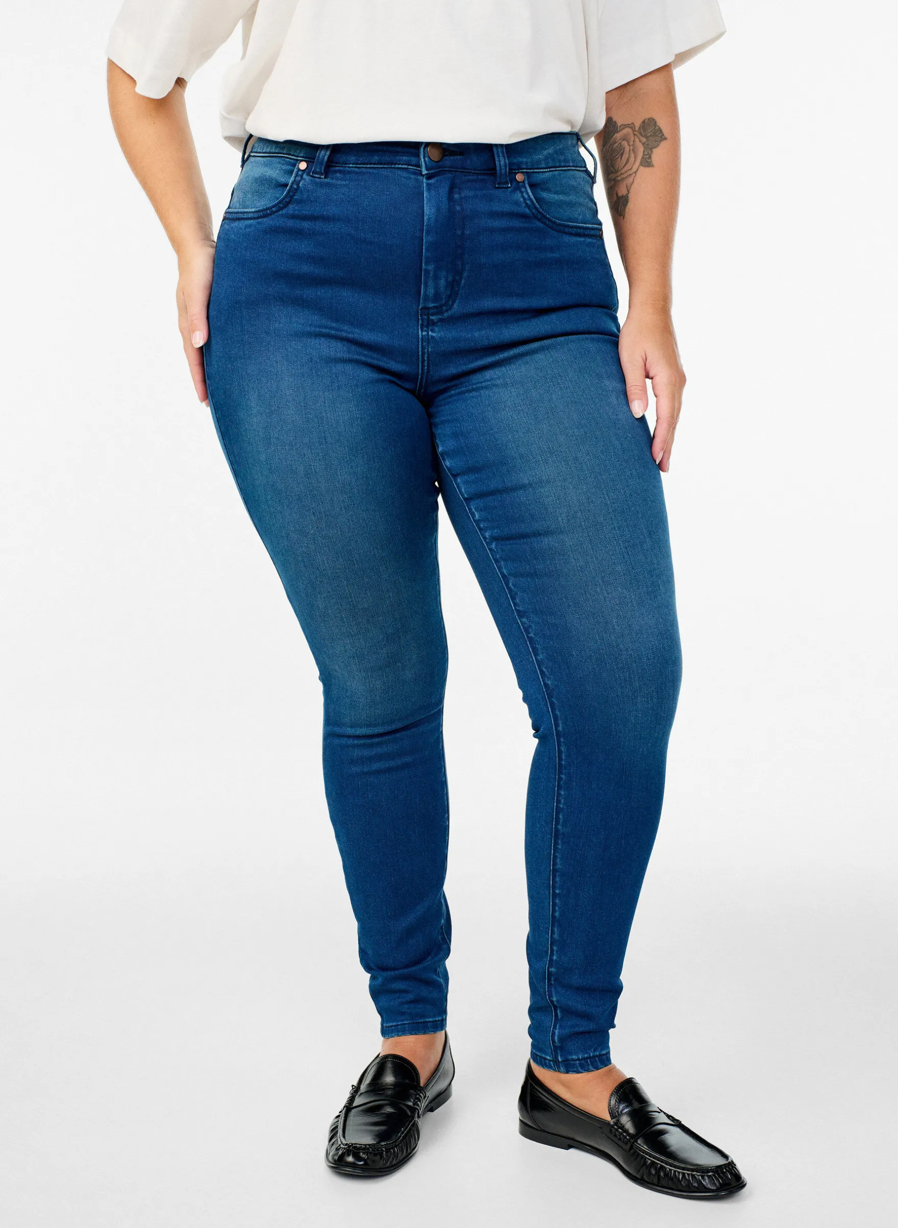 Hoch taillierte super Slim Amy Jeans