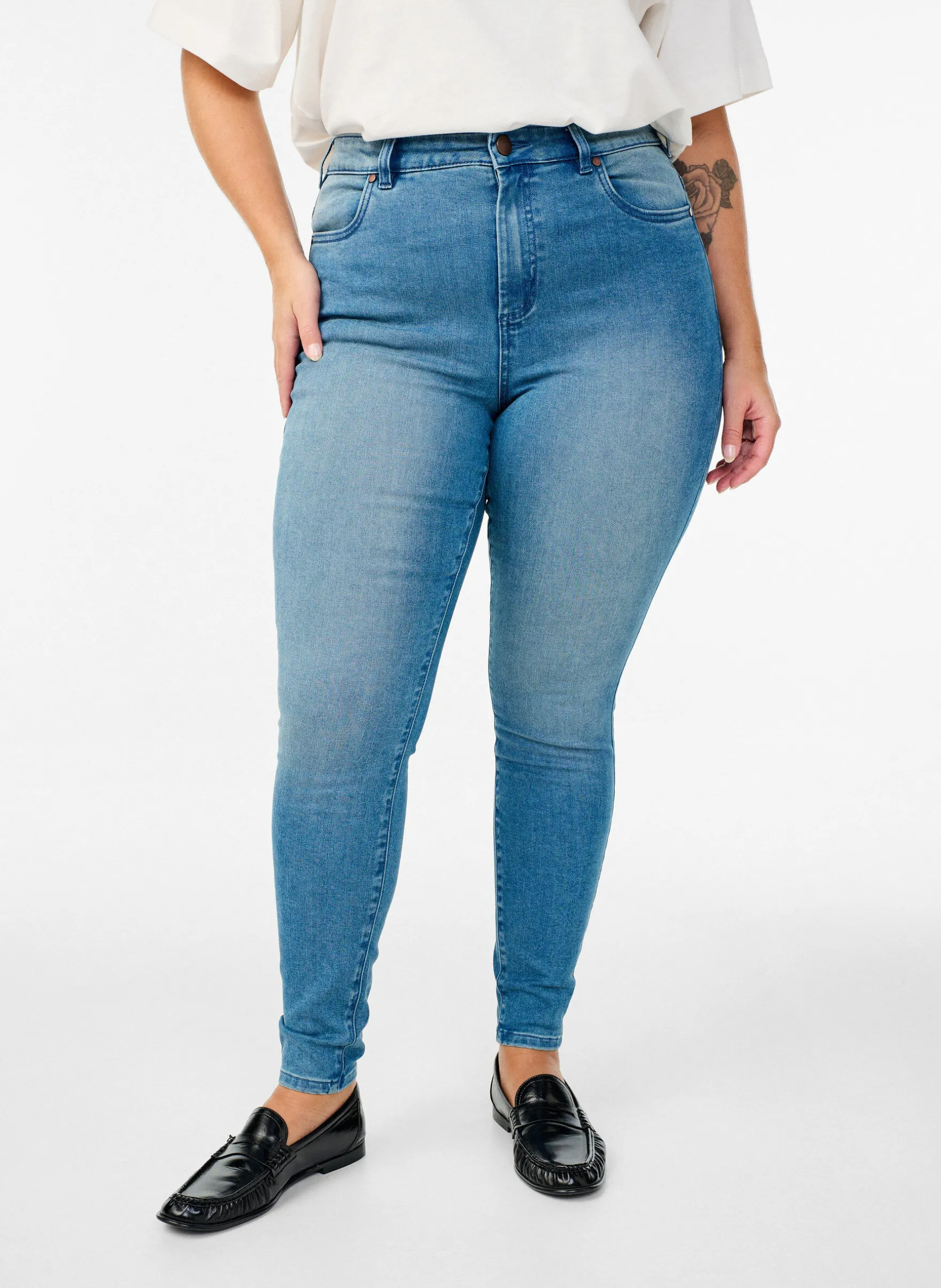 Hoch taillierte super Slim Amy Jeans