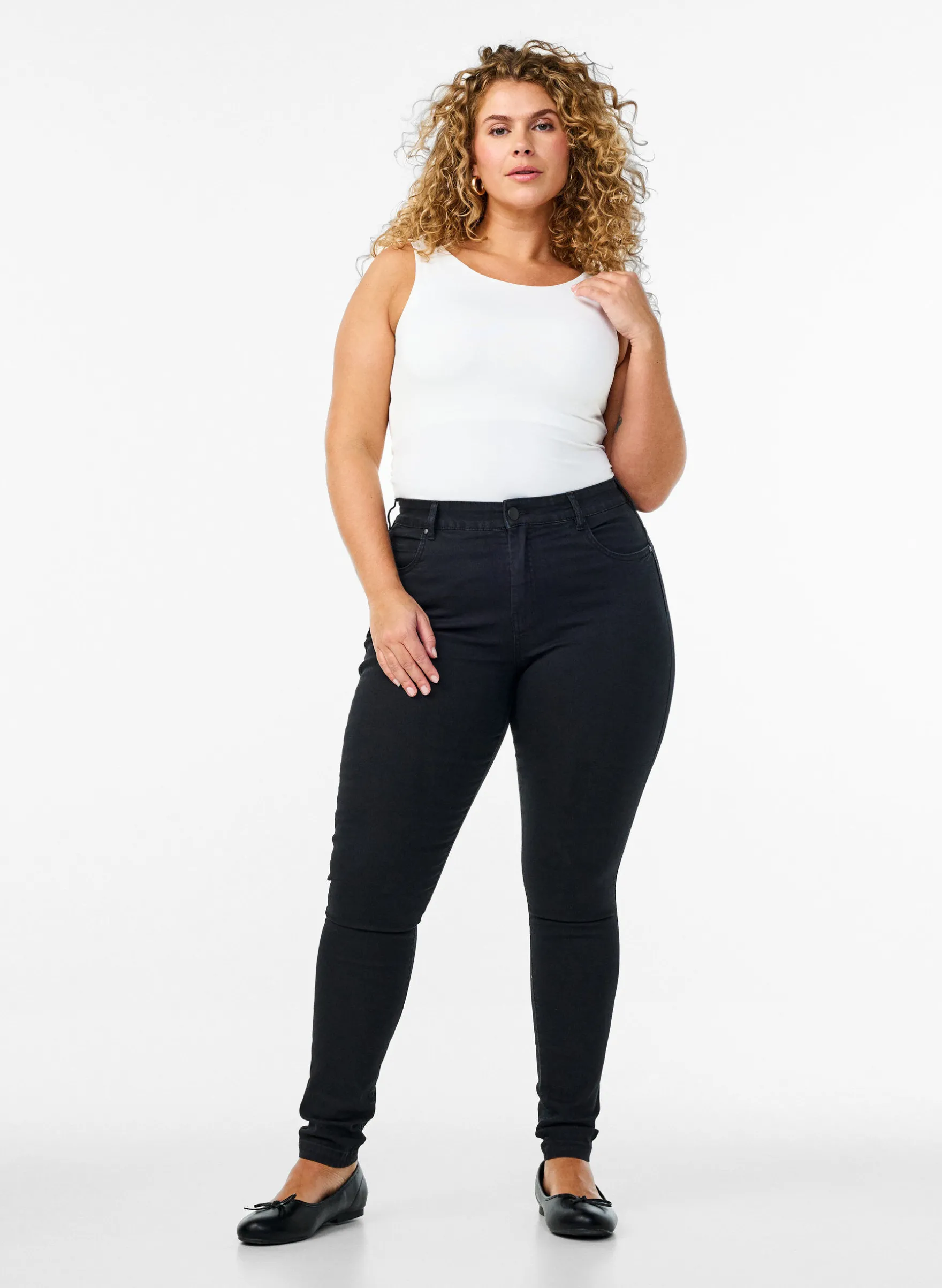 Hochtaillierte Super Slim Amy Jeans