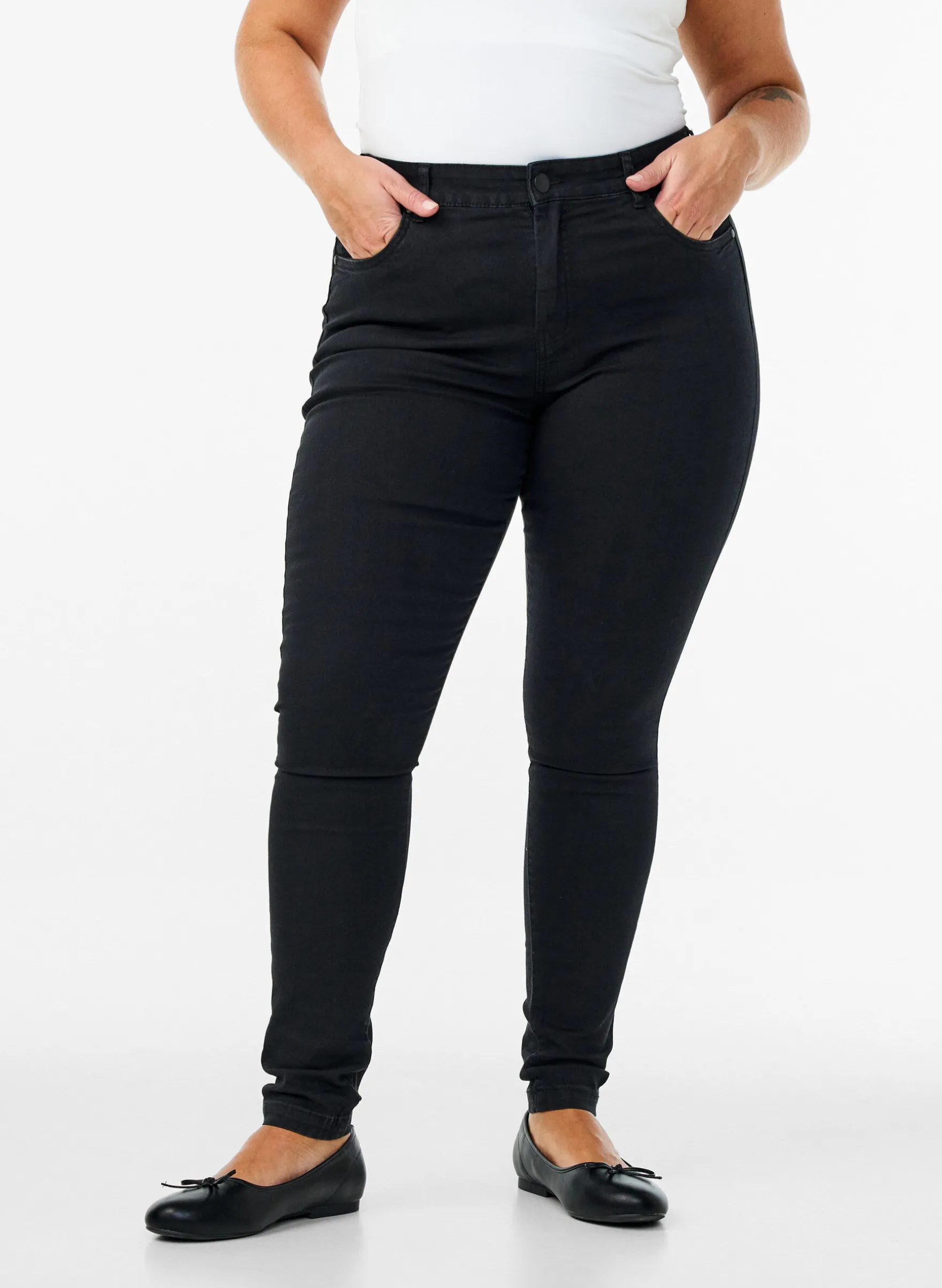 Hochtaillierte Super Slim Amy Jeans