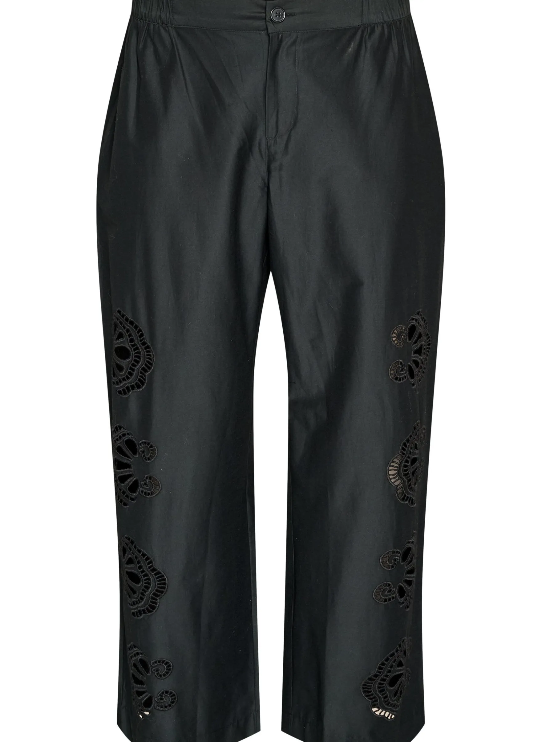 Hose aus Baumwolle mit bestickten Cut-outs