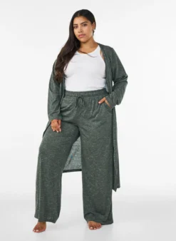 Hose aus Jersey mit weitem Bein und Taschen