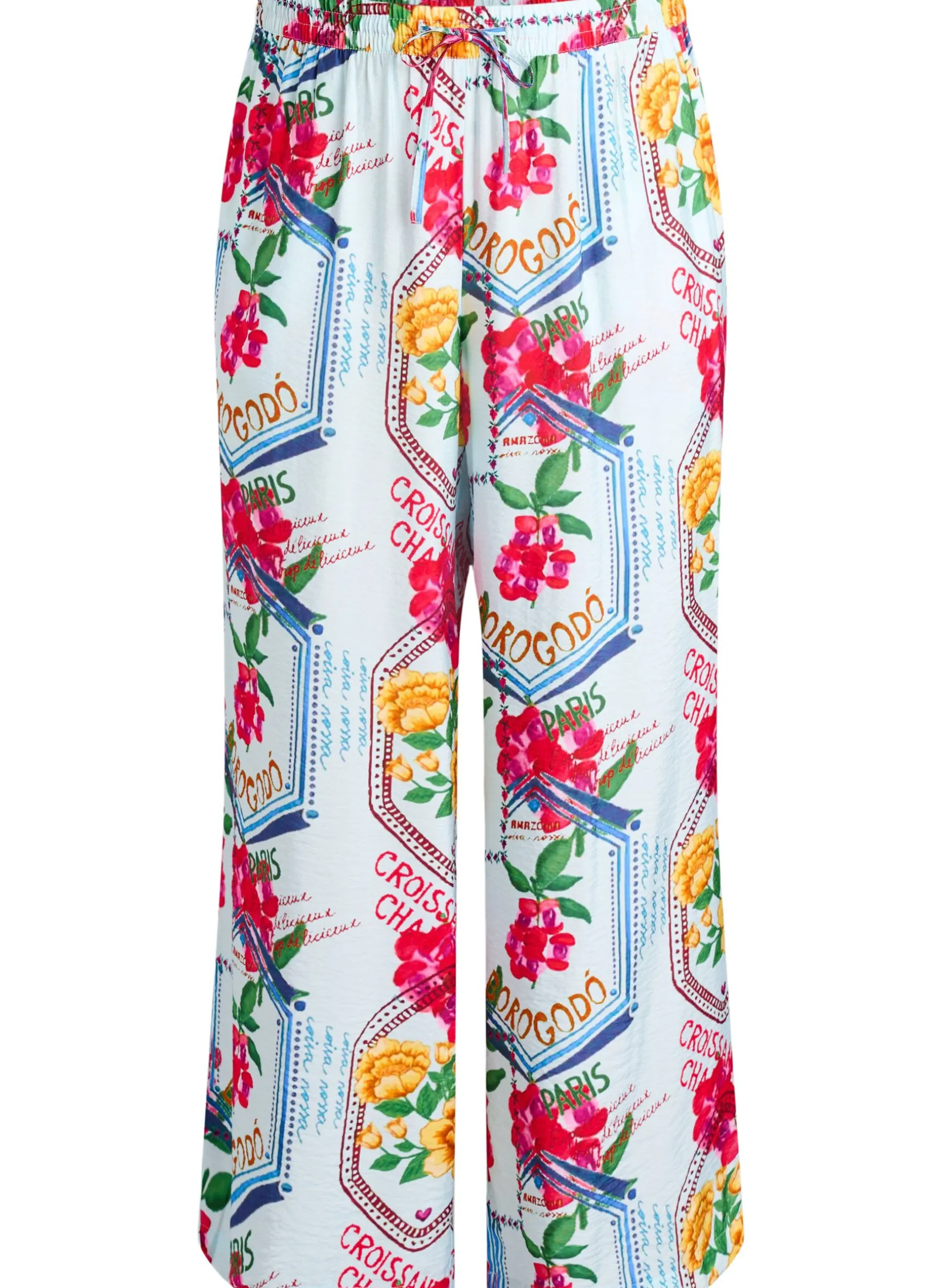 Hose mit geradem Bein in farbenfrohem Print