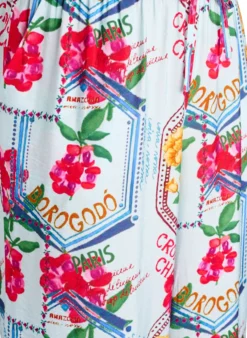 Hose mit geradem Bein in farbenfrohem Print