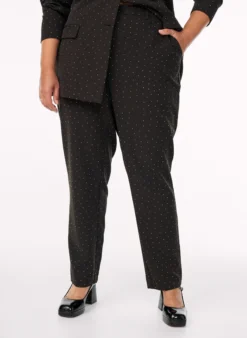 Hose mit Strasssteinen und hoher Taille
