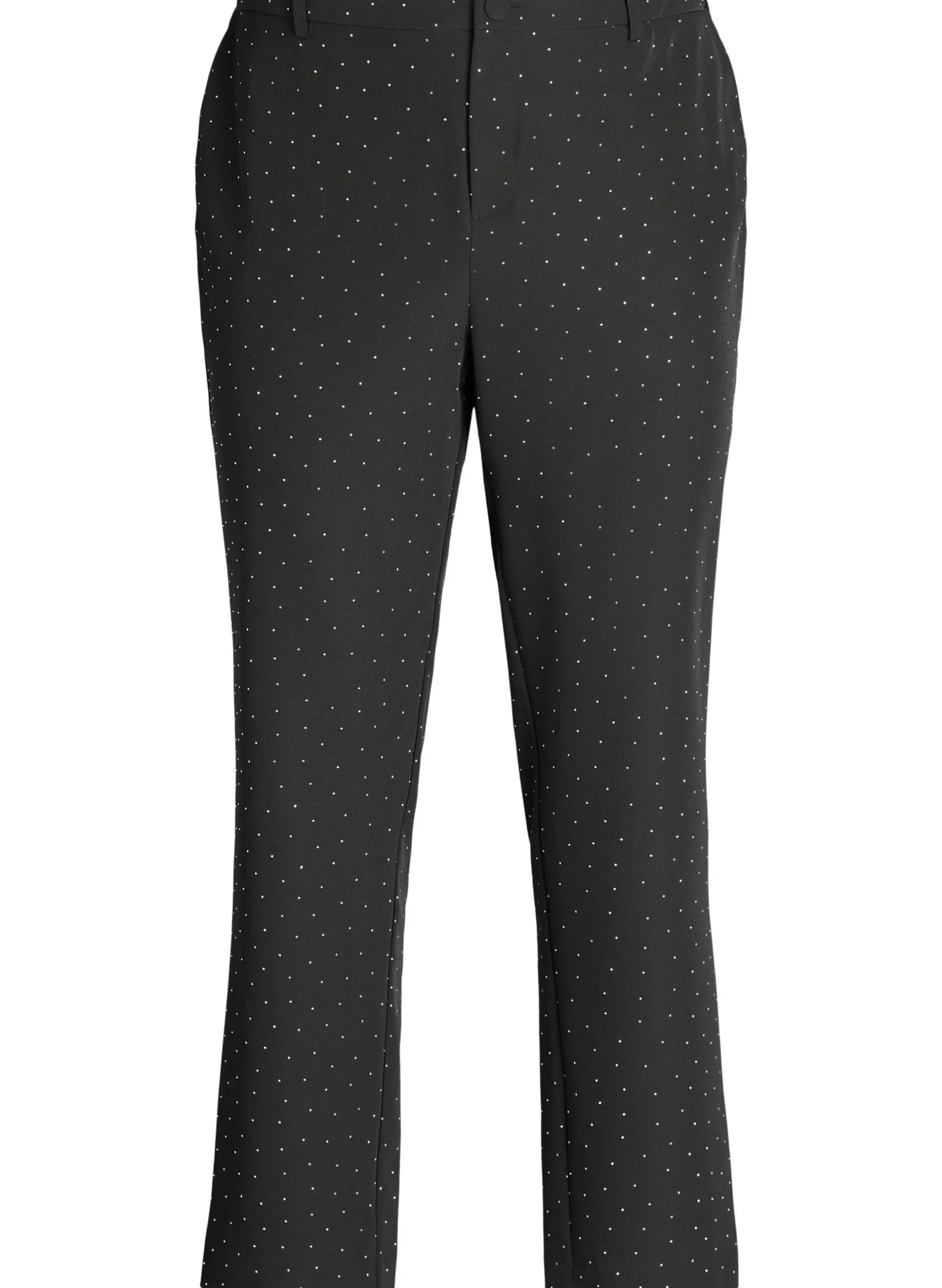 Hose mit Strasssteinen und hoher Taille