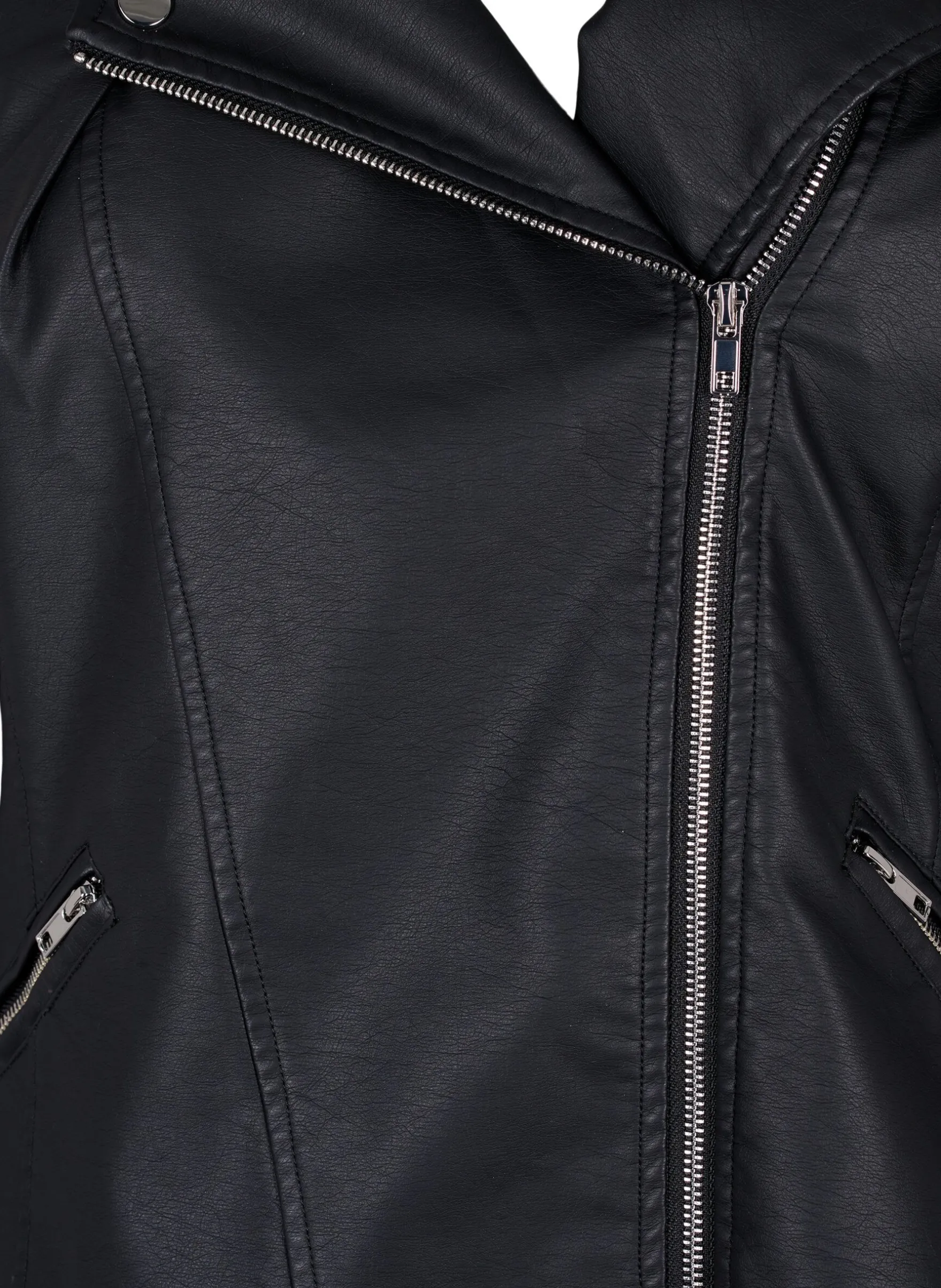 Imitierte Leder Biker Jacke