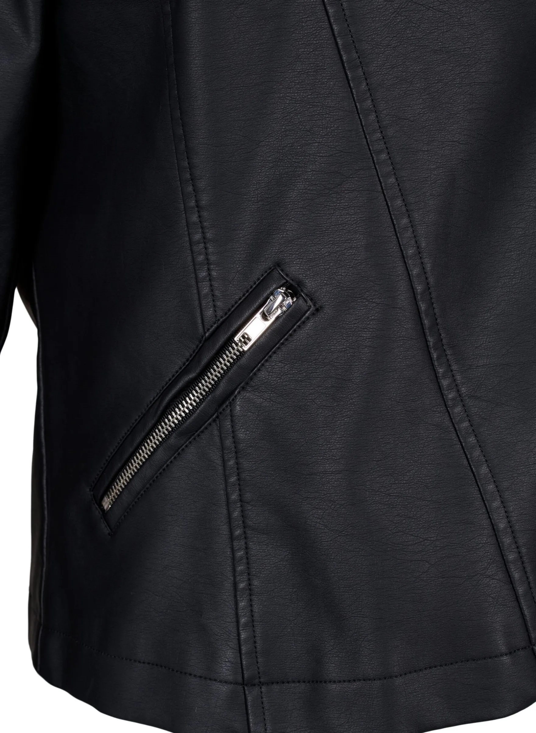 Imitierte Leder Biker Jacke