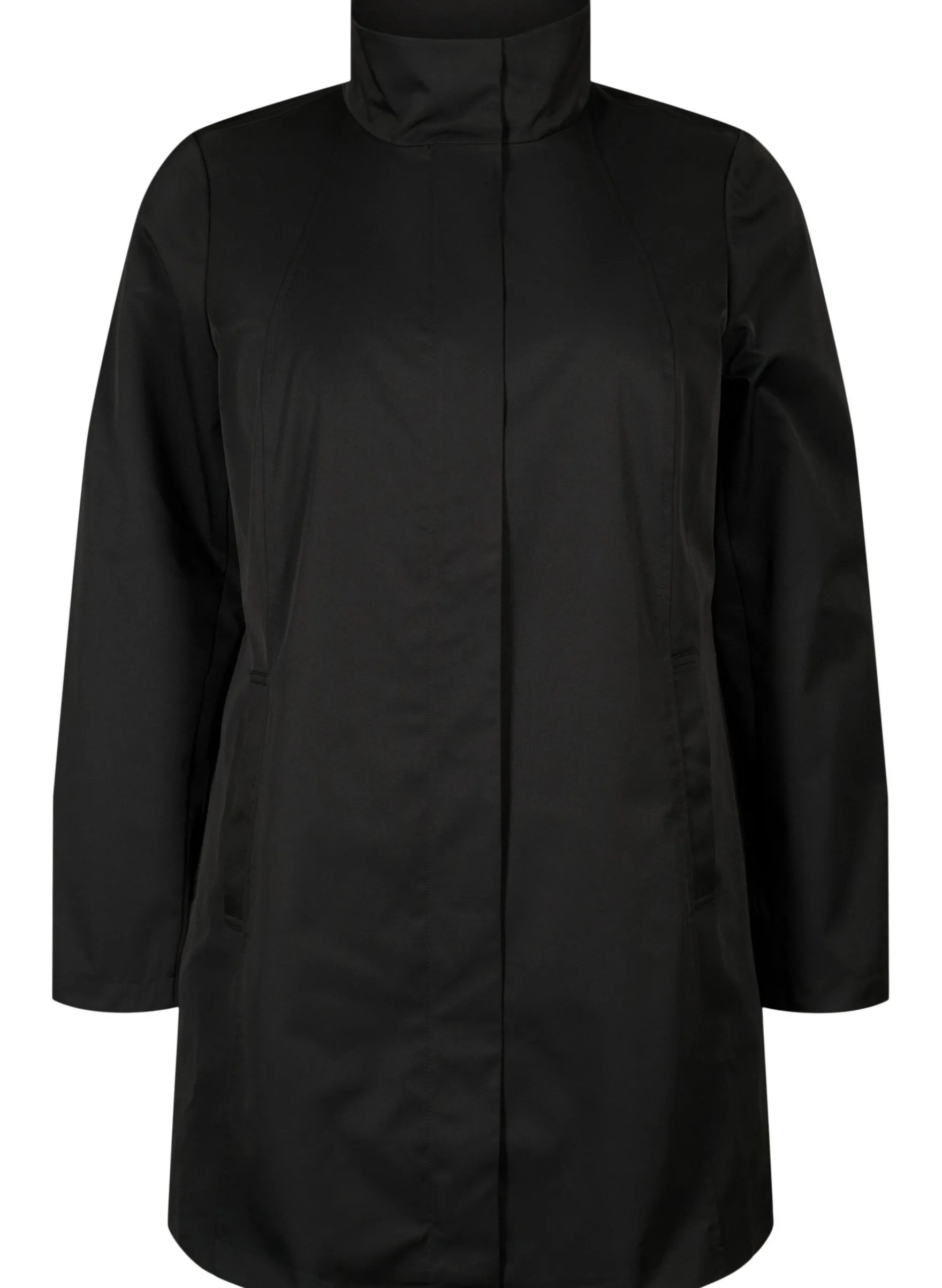 Jacke mit Taschen und hohem Kragen