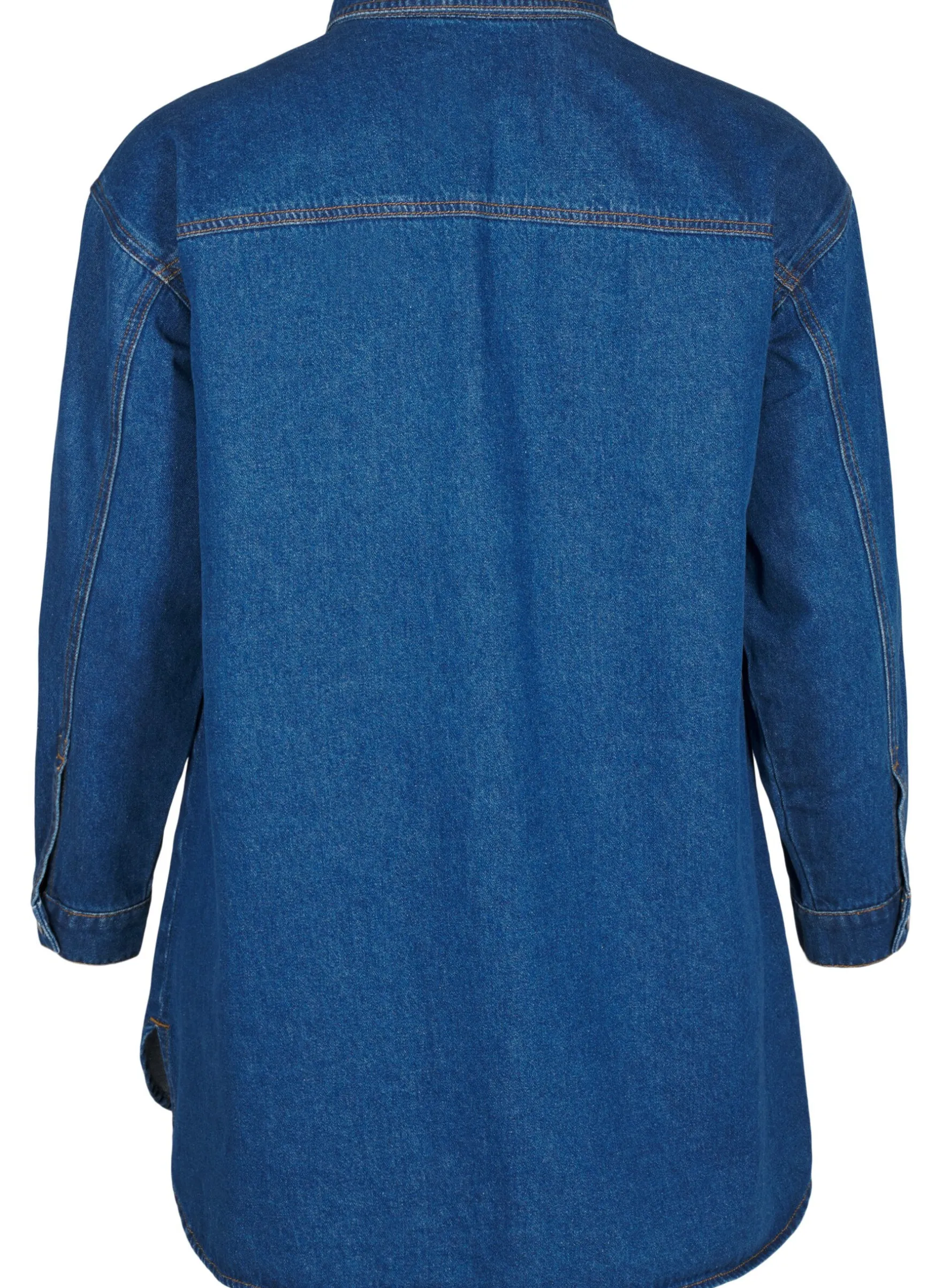 Jeansbluse mit Ösen