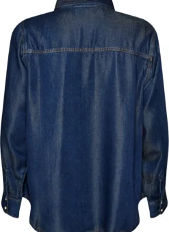 Jeanshemd aus Lyocell mit Druckknöpfen