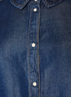 Jeanshemd aus Lyocell mit Druckknöpfen