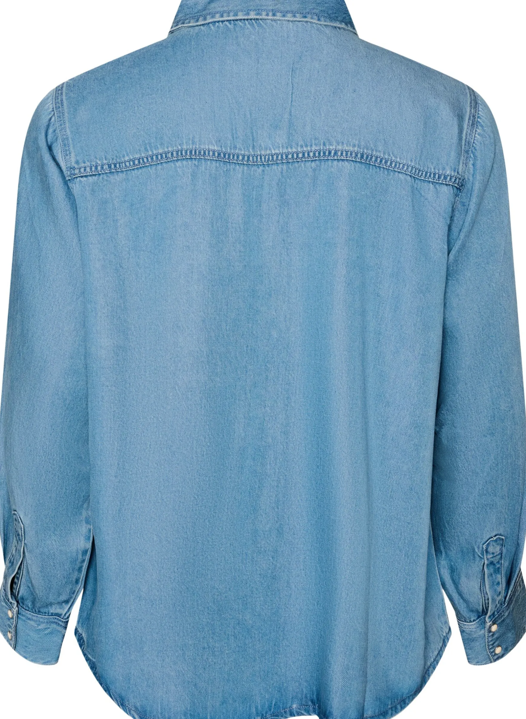 Jeanshemd aus Lyocell mit Druckknöpfen