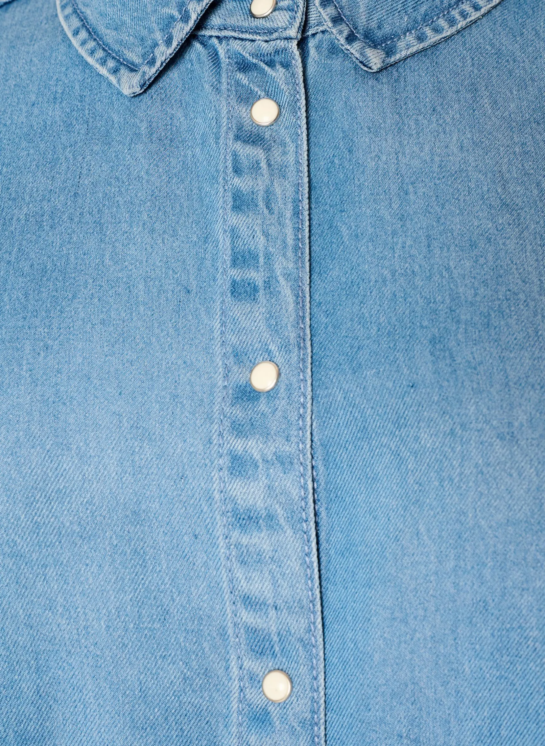 Jeanshemd aus Lyocell mit Druckknöpfen