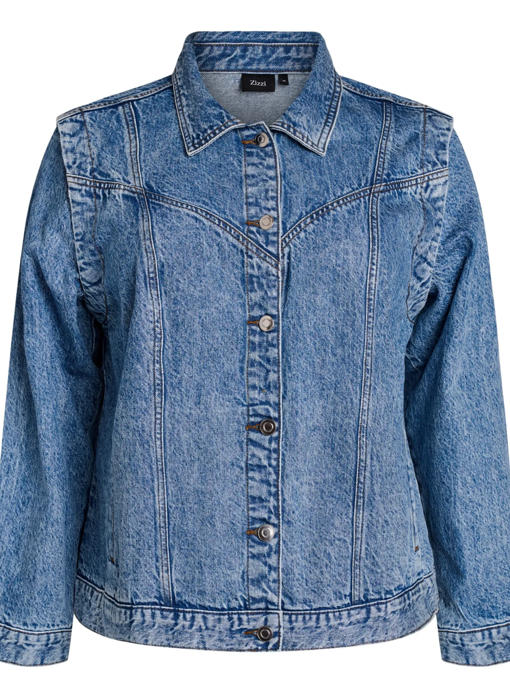 Jeansjacke mit abnehmbaren Ärmeln