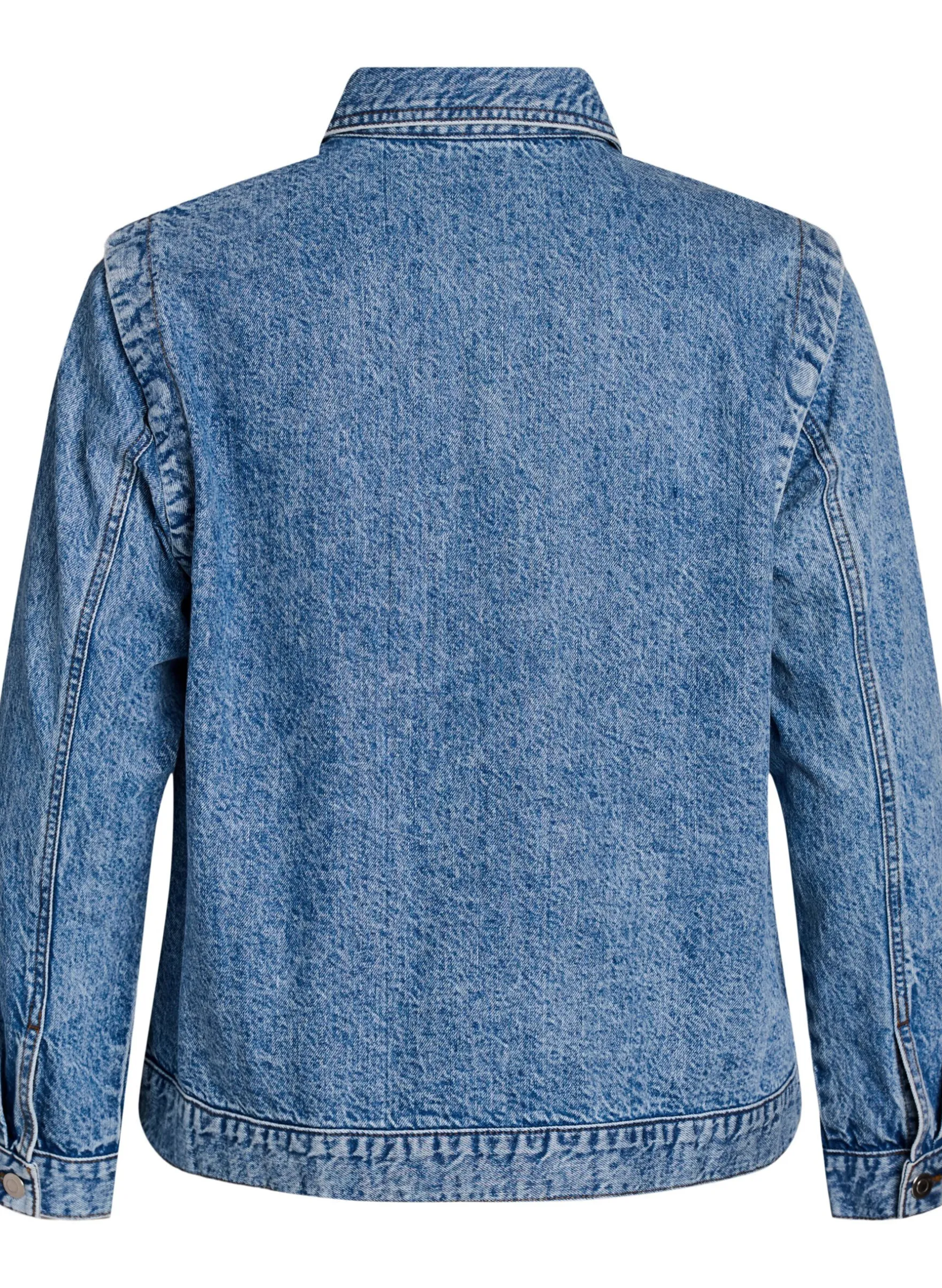 Jeansjacke mit abnehmbaren Ärmeln
