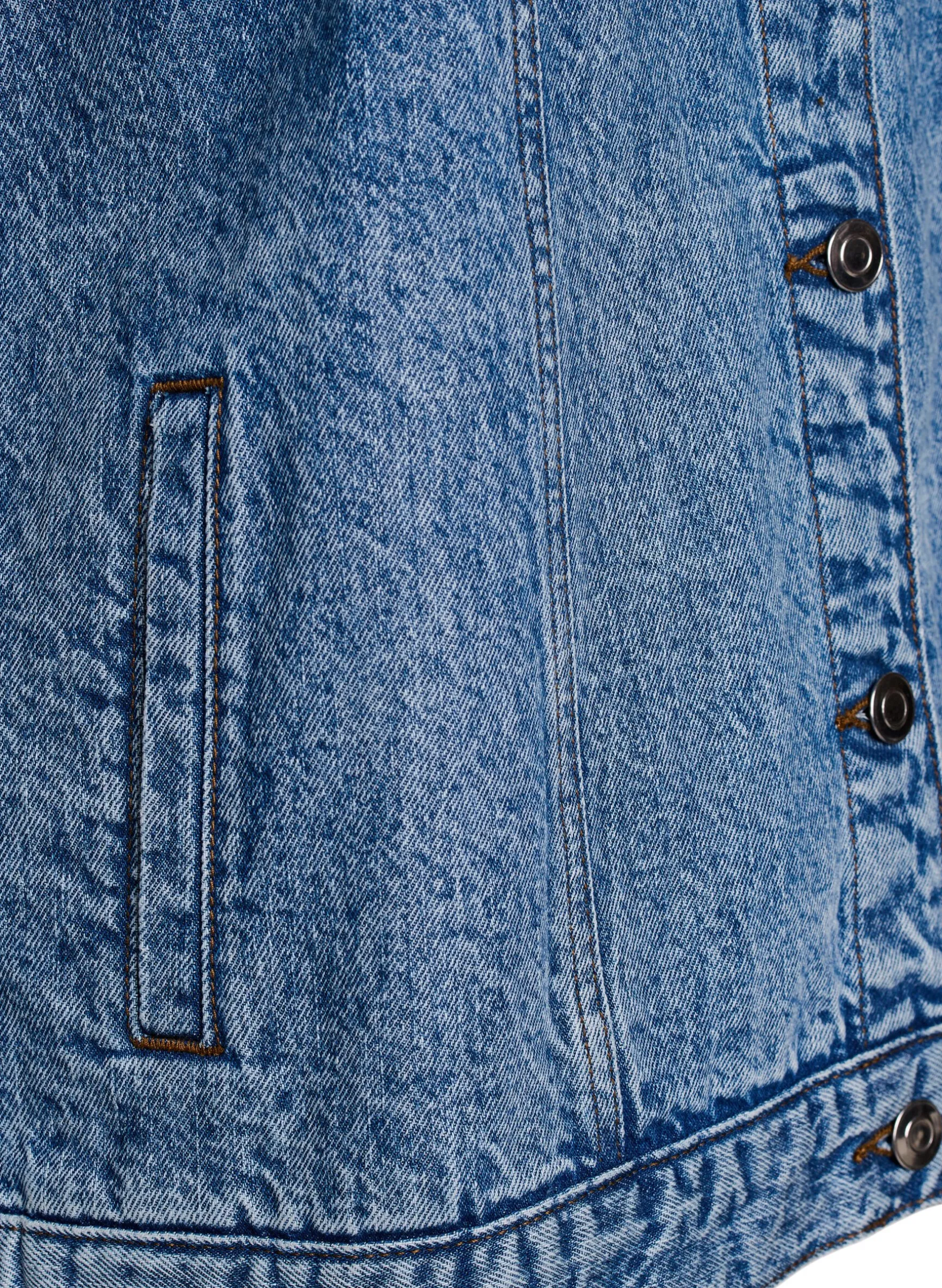 Jeansjacke mit abnehmbaren Ärmeln